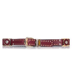 Gianni Versace Leather studded medusa belt